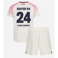 Stroje piłkarskie Bayer Leverkusen Aleix Garcia #24 Koszulka Wyjazdowej dla dzieci 2025-26 Krótki Rękaw (+ szorty)